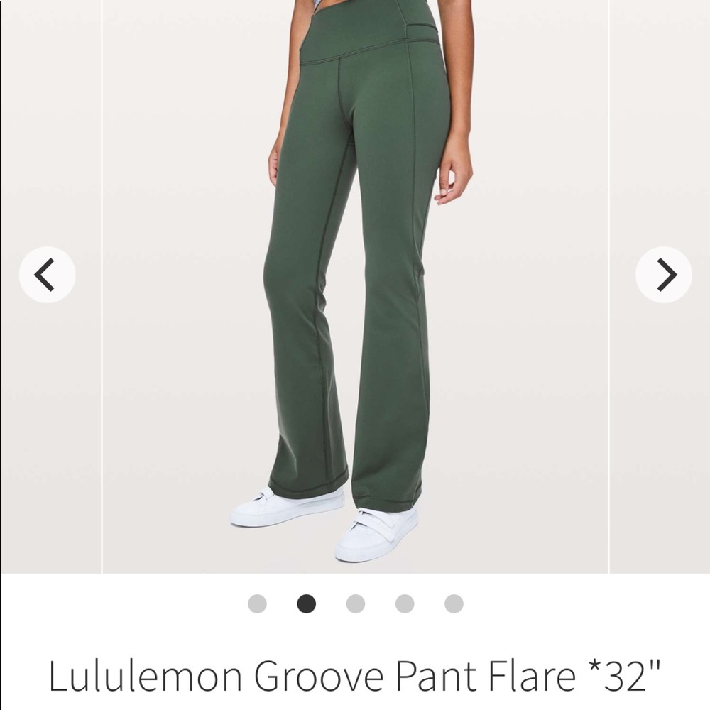 Lululemon groove pant flare 32" deep ivy like new